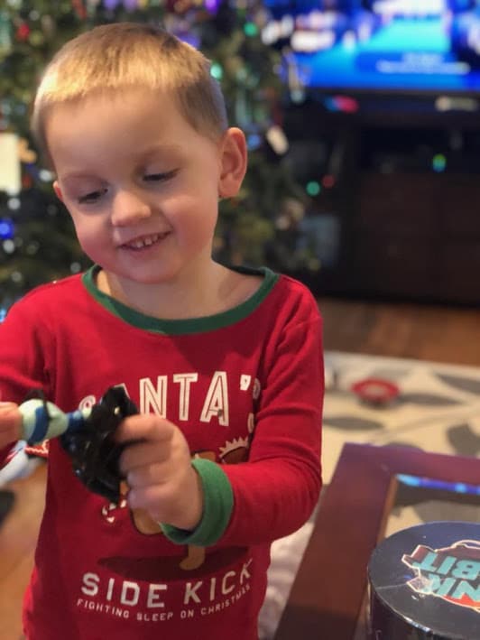 Little boy opening Ralph Breaks the Internet Funko Mystery Mini