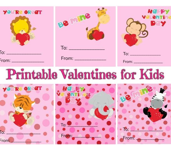 Examples of the square animal valentine cards