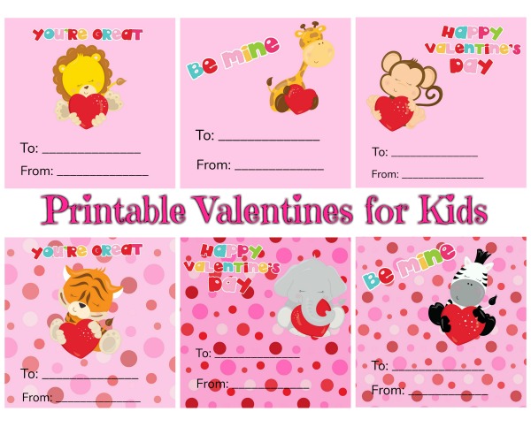 Examples of the square animal valentine cards