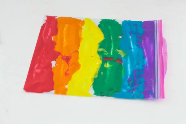 How to make the rainbow writing bag for learning activities.