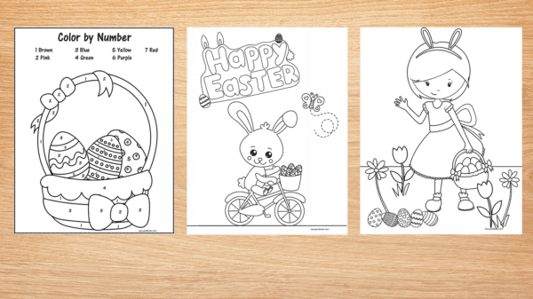 Download Color By Number Easter Basket Printable