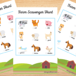 Farm scavenger Hunt Printable for Kids