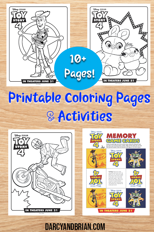 Free Printable Toy Story 4 Coloring Pages and Activities