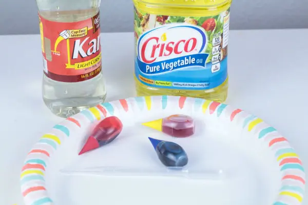 Household supplies for viscosity activity for kids