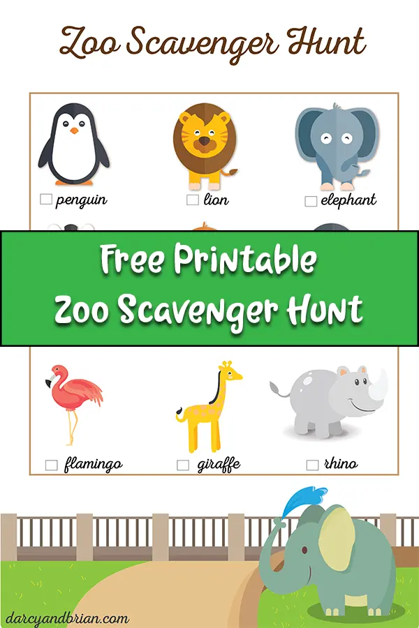 Free Printable Zoo Scavenger Hunt