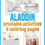 Grab these free printable Aladdin coloring pages and activities.