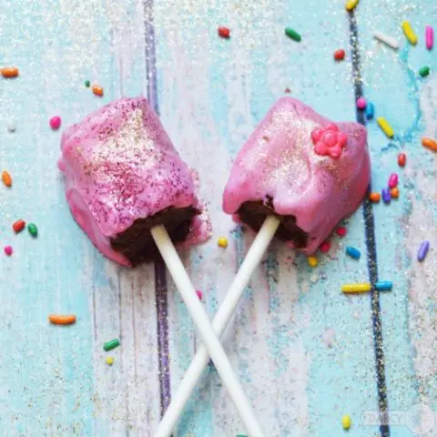 Princess Tea Party Glitter Brownie Pops