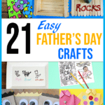 Collage of Father's Day kids crafts