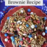 Learn how to make these yummy patriotic pretzel m&m brownies using a box mix.