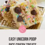 Easy Unicorn Poop Rice Crispy Treat Recipe
