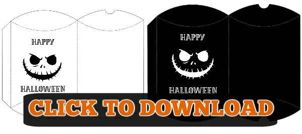 Preview image of Jack Skellington pillow box printable designs with text overlay Click to Download