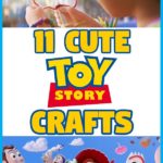 Toy Story 4 movie stills of Bonnie making Forky plus other characters