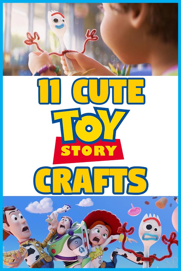 Toy Story 4 movie stills of Bonnie making Forky plus other characters