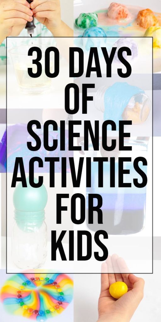 Collage of kids science activities