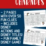 Preview image of printable Disney themed charades clues