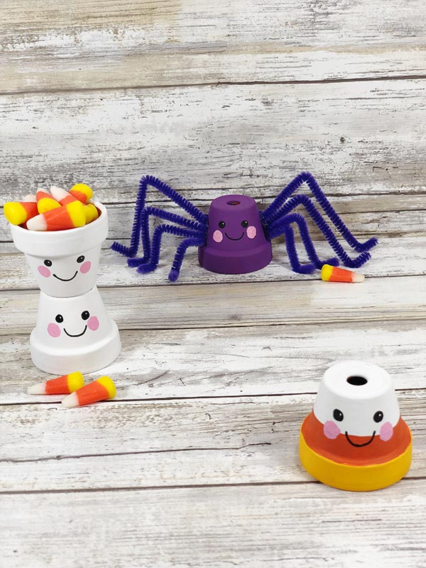 3 Easy Kawaii Inspired Flower Pot Crafts For Halloween