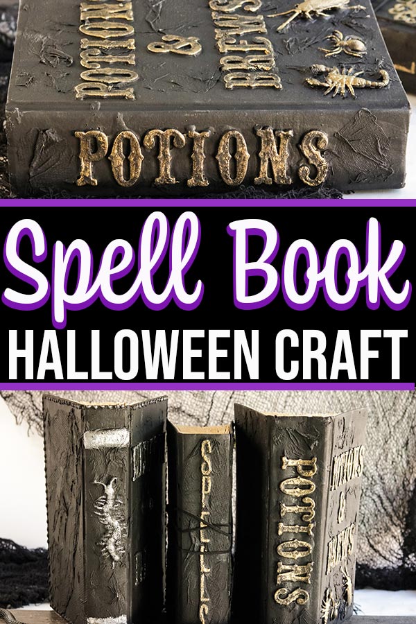 DIY Spell Book Halloween Decoration Craft