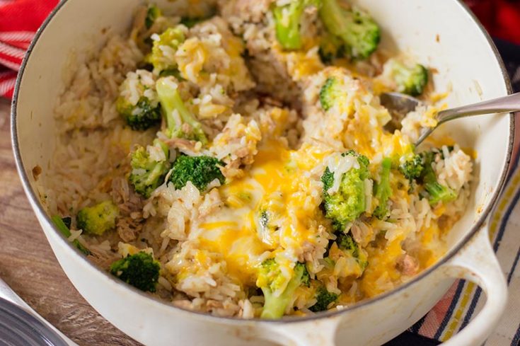 Easy Cheesy Tuna and Rice One Skillet Recipe