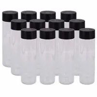 Plastic Bottles with Black Lids