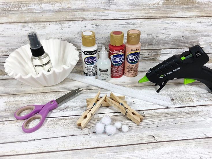 Coffee Filter Santa Craft