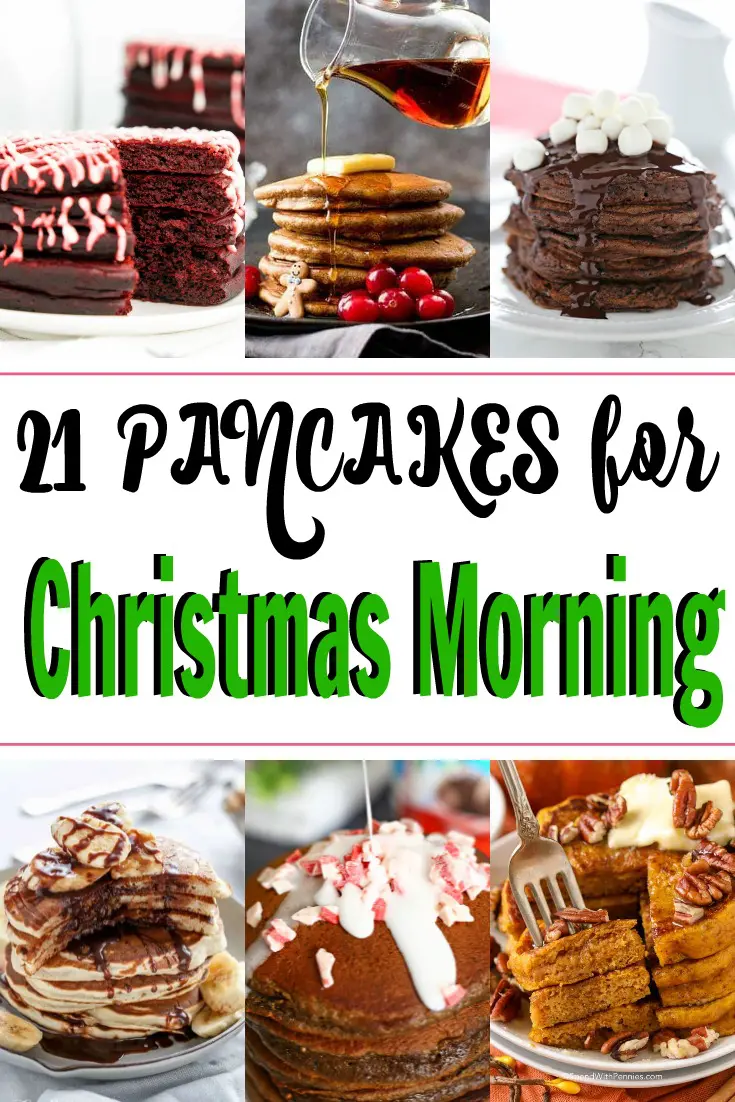 Collage of different pancakes.