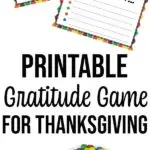 Printable Gratitude Thanksgiving Game for Family