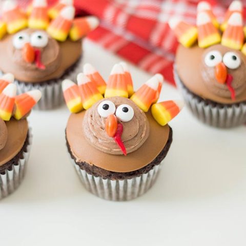 Easy Turkey Cupcakes With Chocolate Buttercream Frosting