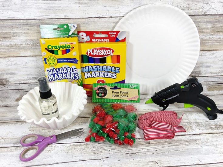 Easy Christmas Coffee Filter Wreath Craft for Kids