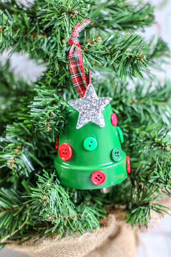 Make a Flower Pot Reindeer Bell Ornament » Dollar Store Crafts