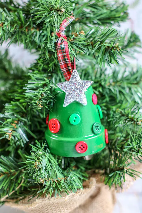 Christmas Tree Clay Pot Ornament Craft for Kids