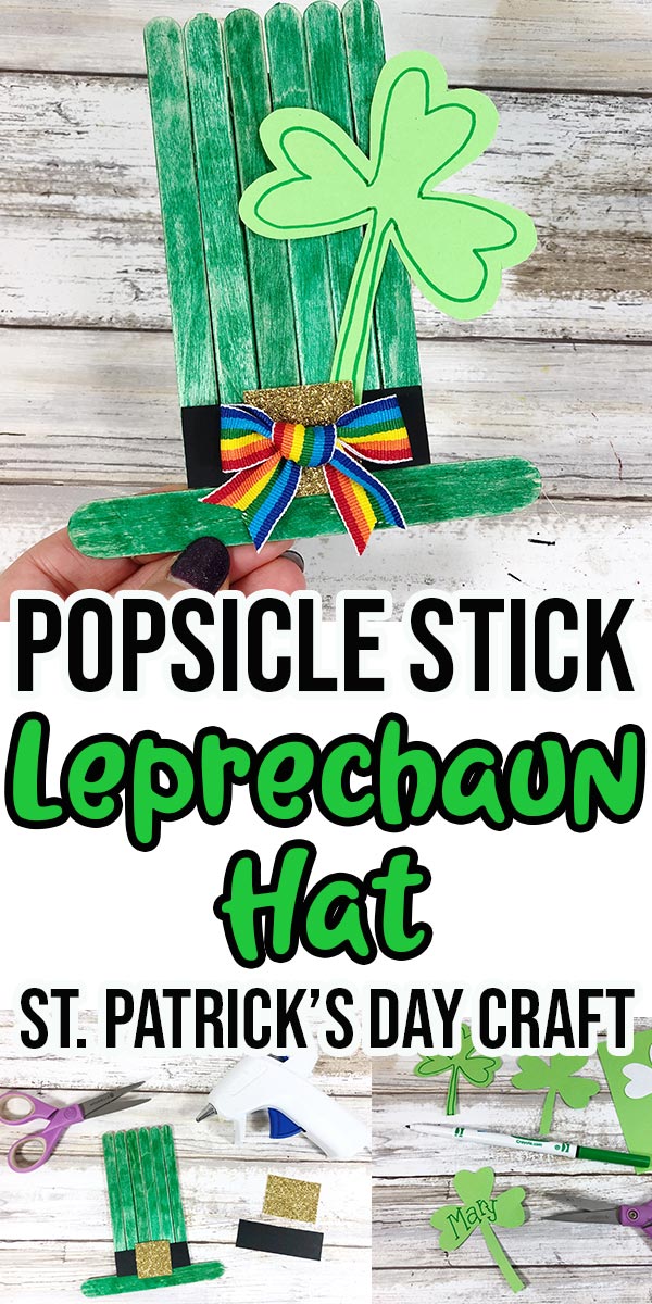Popsicle Stick Leprechaun Hat Craft for Kids