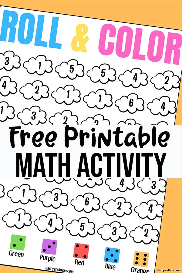 FREE Spring Roll and Cover Math Activity - The Kindergarten Connection