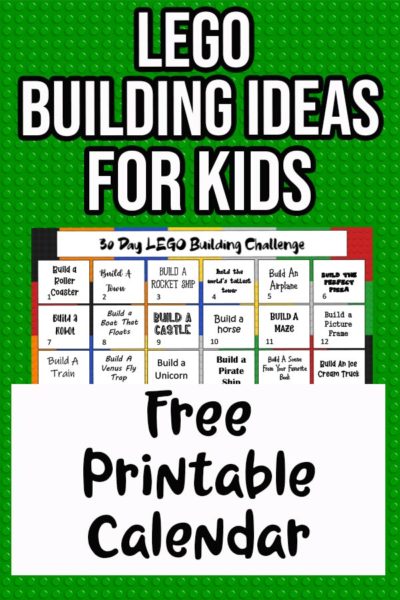 30 Day LEGO Building Challenge Calendar Printable