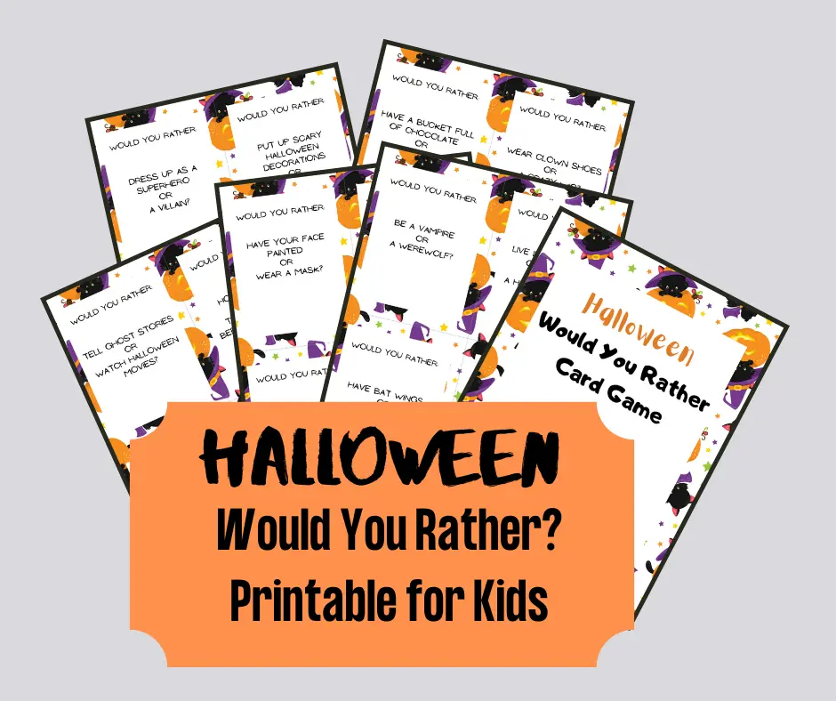 Halloween Would You Rather Questions {Free Printable} - Play Party