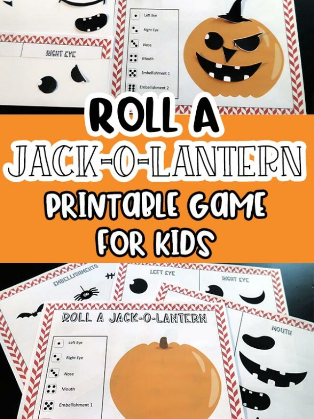 Roll A Jack-O-Lantern Printable Halloween Game Story