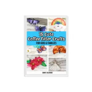 Mock book cover for Cute Coffee Filter Crafts ebook.