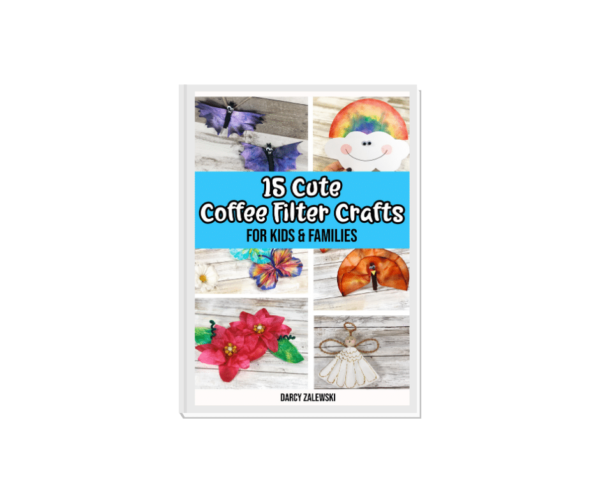 Mock book cover for Cute Coffee Filter Crafts ebook.