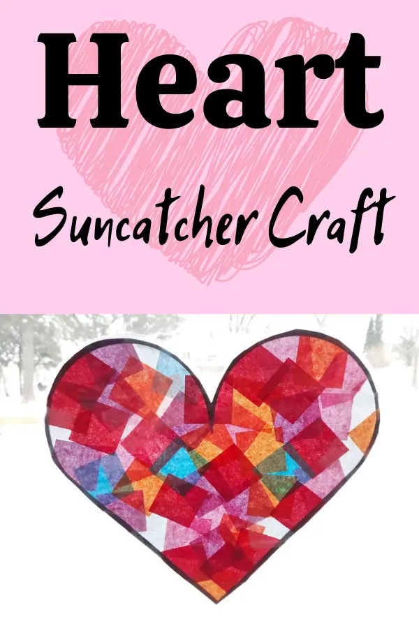 Heart Tissue Paper Suncatcher