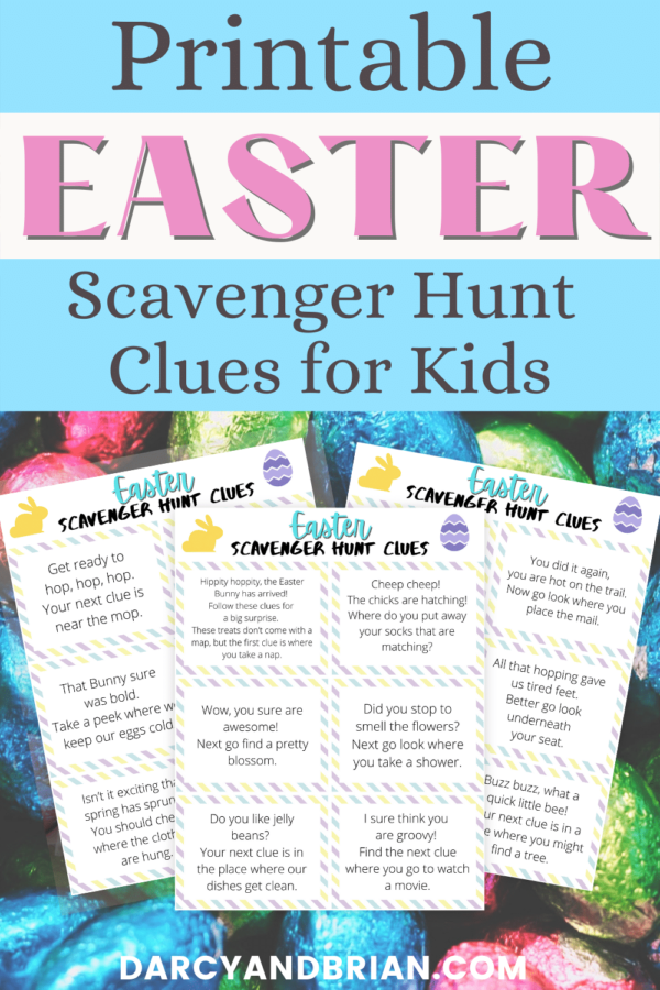 Printable Easter Scavenger Hunt Clues for Kids