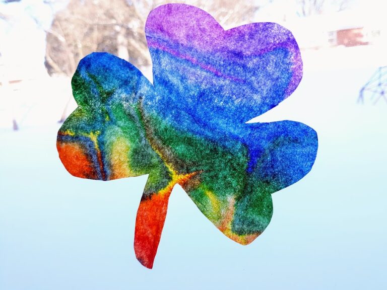 Coffee Filter Shamrock Craft Saint Patrick's Day Activity for Kids