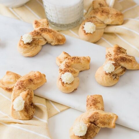 Easy Cinnamon Twist Crescent Bunnies