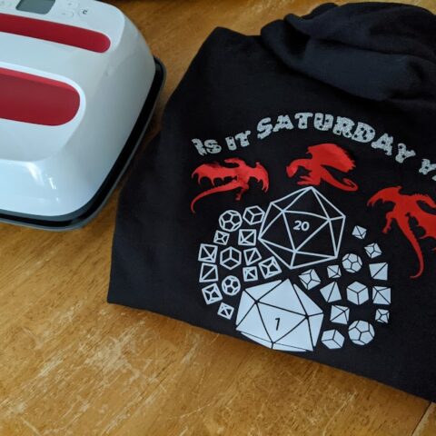 Dragons & Dice Custom Hoodies Cricut Project