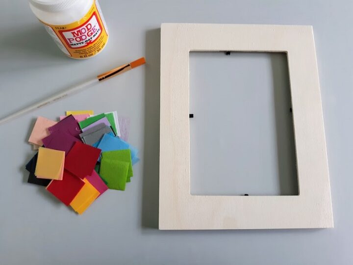 Easy Tissue Paper Picture Frame Craft for Kids
