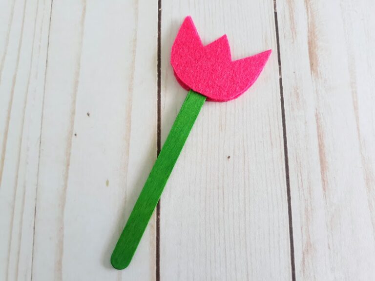 Easy Felt Flower Bookmark Craft for Kids