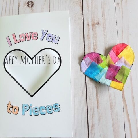 Printable I Love You To Pieces Card Craft