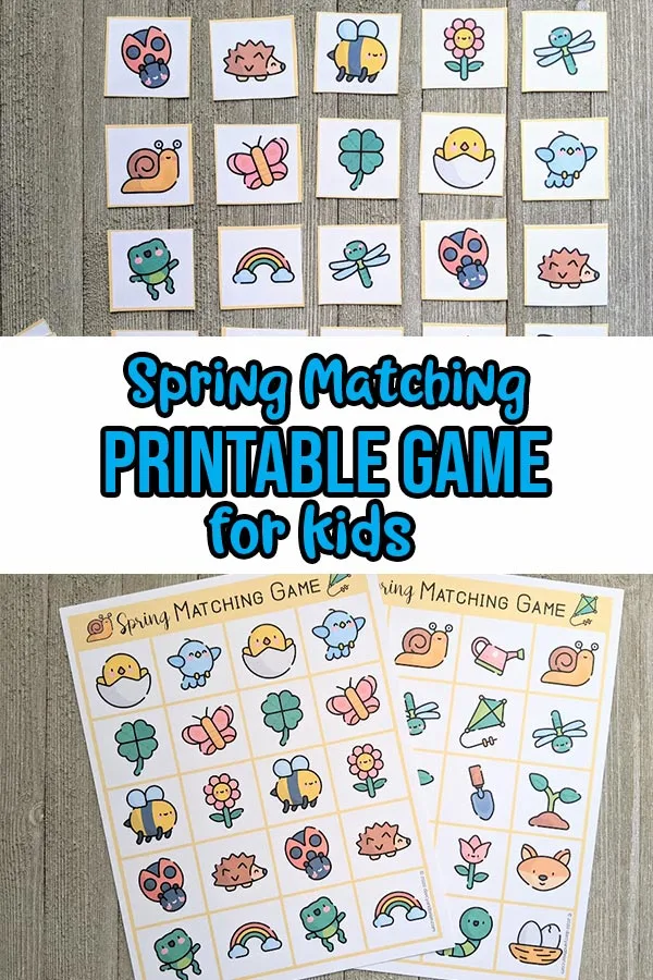 Spring Think Fast Game Printable Spring Activity for Kids