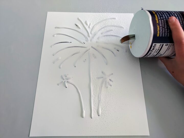 Fireworks Salt Painting Craft for Kids | Fourth of July Art Activity