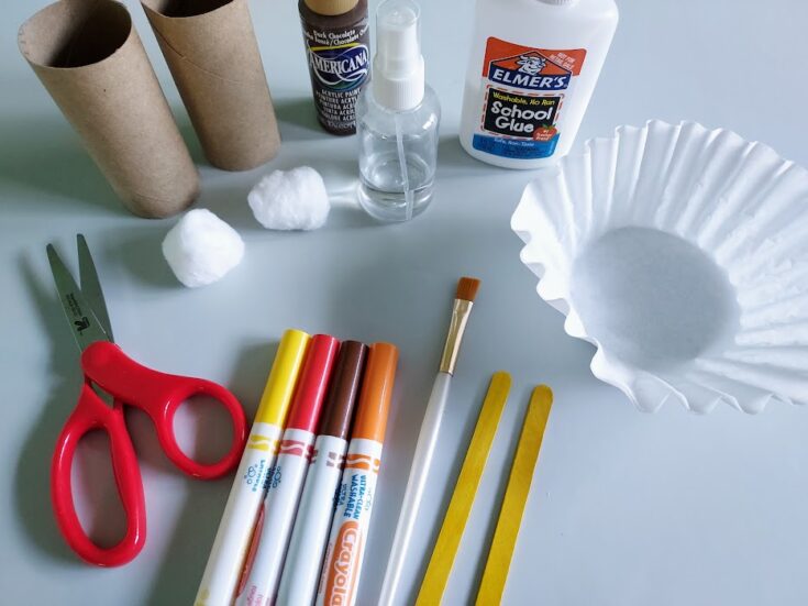 Coffee Filter Campfire Craft for Kids