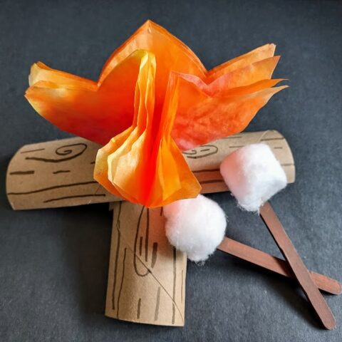 Coffee Filter Campfire Craft