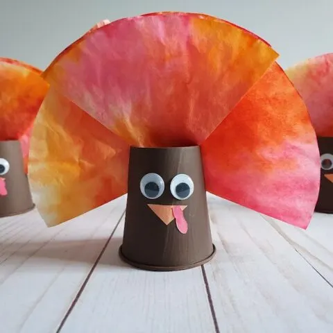 Coffee Filter Paper Cup Turkey Craft